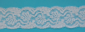21251 French Galloon Insertion Lace White 1 1/2''k
